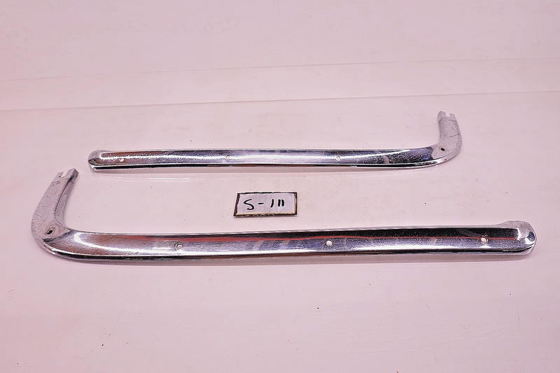 OEM 1965 1966 Ford Mustang Convertible Pair Chrome Top Boot Trim Molding S-111