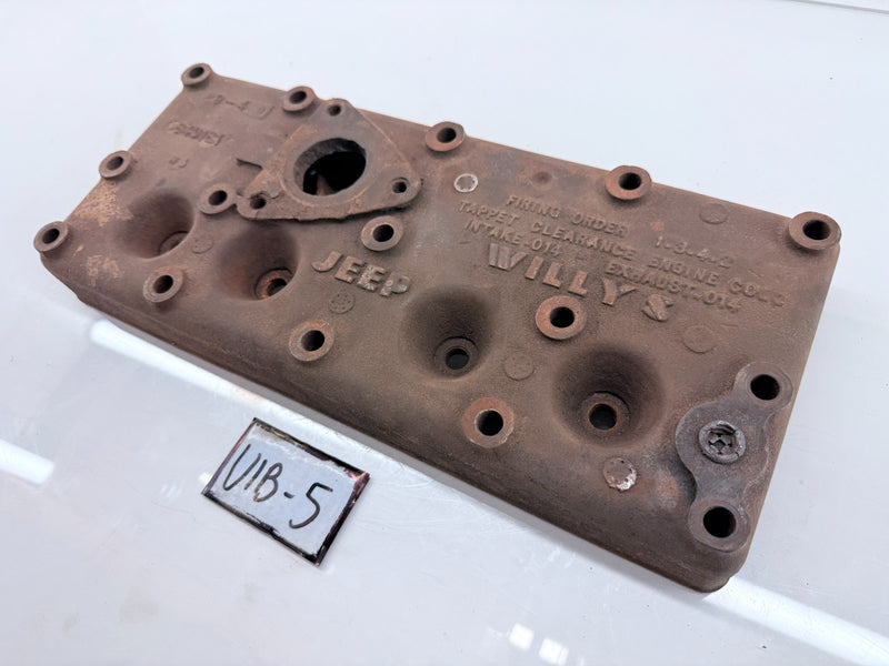 OEM Jeep Willys CJ2A CJ3A L-134 Cylinder Head MB? GPW? L134 640161 W4 WWII U1B-5