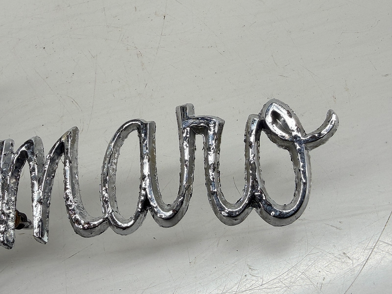 OEM 1970 - 1974 Chevrolet Camaro Fender Script Emblem Chrome 3974594 E9-68