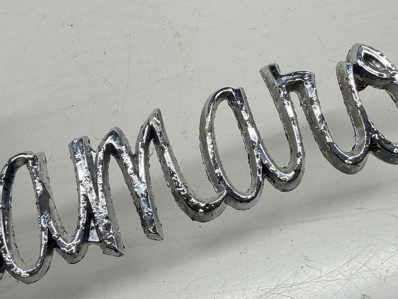 OEM 1970 - 1974 Chevrolet Camaro Fender Script Emblem Chrome 3974594 E9-68