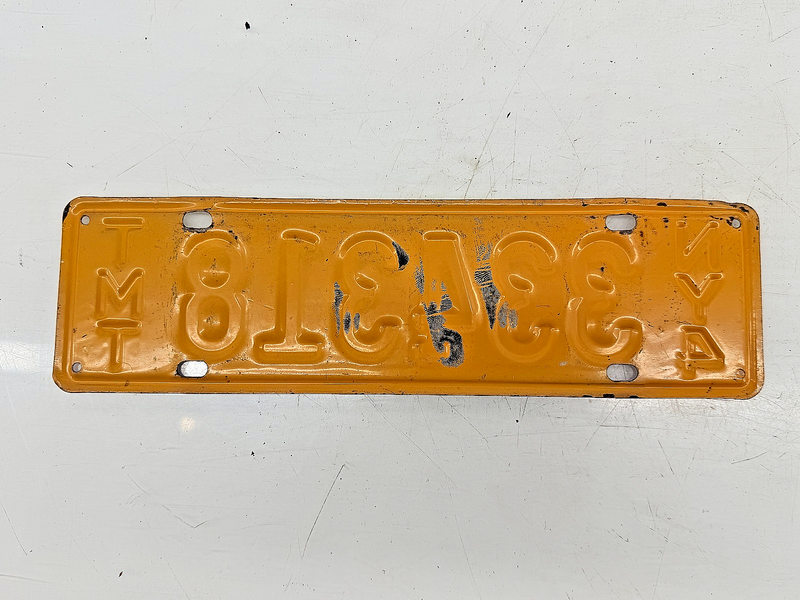Orig. Paint New York TMT 334318 Ton Mile Tax License Plate NY 334.318 C76-99