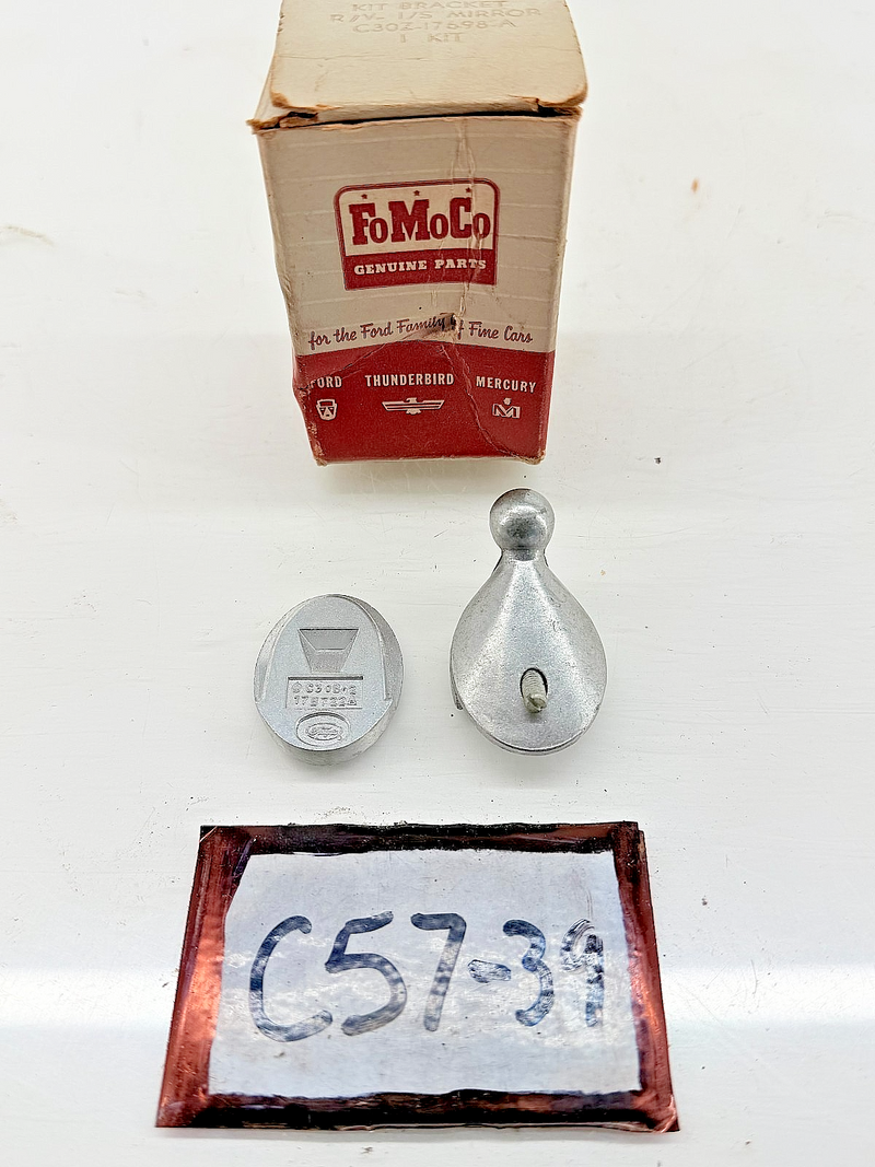 NOS 1963 Galaxie Falcon Fairlane Htp Conv INSIDE REAR VIEW MIRROR BRACKET C57-39