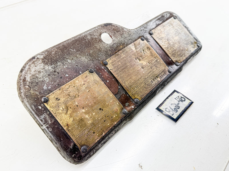 Original 1942 FORD GPW WWII JEEP GLOVE BOX DOOR with 3 DATA PLATES G503 B62-48