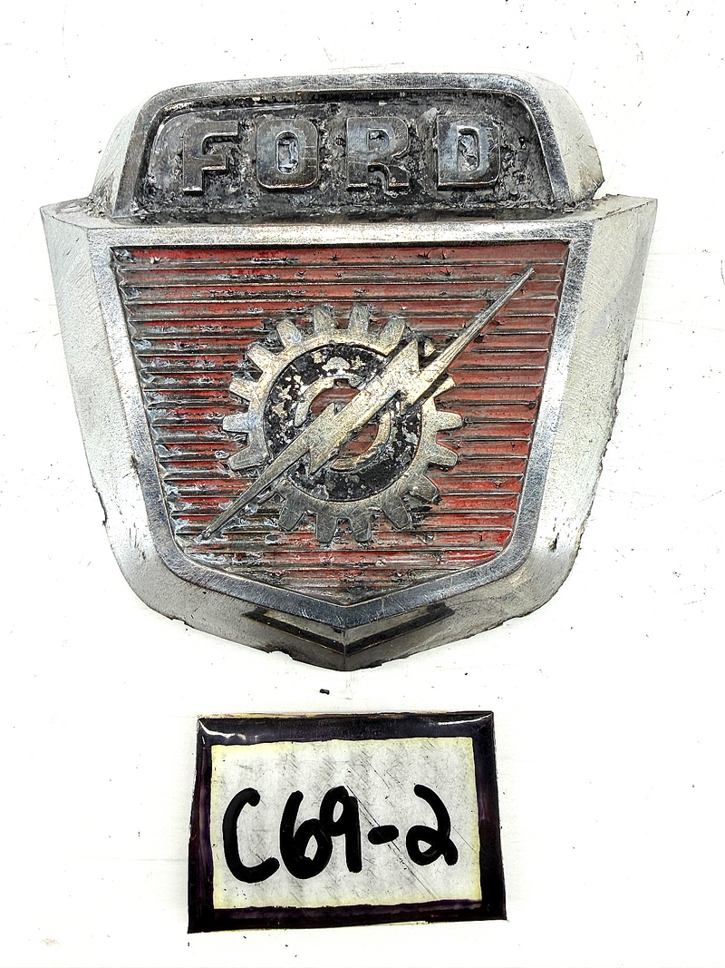 OEM 1953 - 1956 FORD TRUCK CHROME HOOD EMBLEM BAAK-16637 C69-2