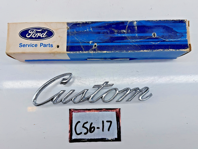 NOS 1969 1970 FORD F100 F250 F350 GALAXIE CUSTOM EMBLEM C9AB-62291B62-C C56-17