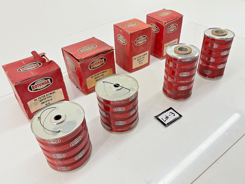 (4) NOS LOT 1958 - 1961 Ford Oil Filter Rotunda 000-6731-A / 000-6731-D
