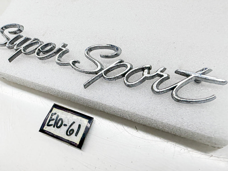 OEM 1965 1966 CHEVY IMPALA SUPER SPORT SCRIPT EMBLEM 3866070 E10-61