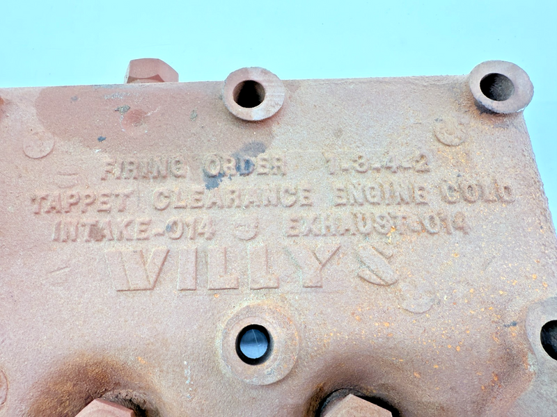 OEM Jeep Willys CJ2A CJ3A L-134 Cylinder Head MB? GPW? L134 640161 W4 WWII U1B-1