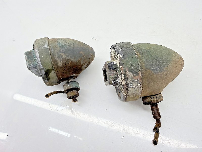 Corcoran Brown CB PAIR Blackout Marker Lights Willys MB Ford GPW Jeep C46-48