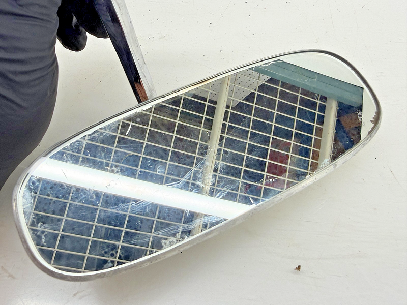 OEM 1965 - 1967 VOLKSWAGON BEETLE BUG REAR VIEW MIRROR CHROME 113857511C C69-1
