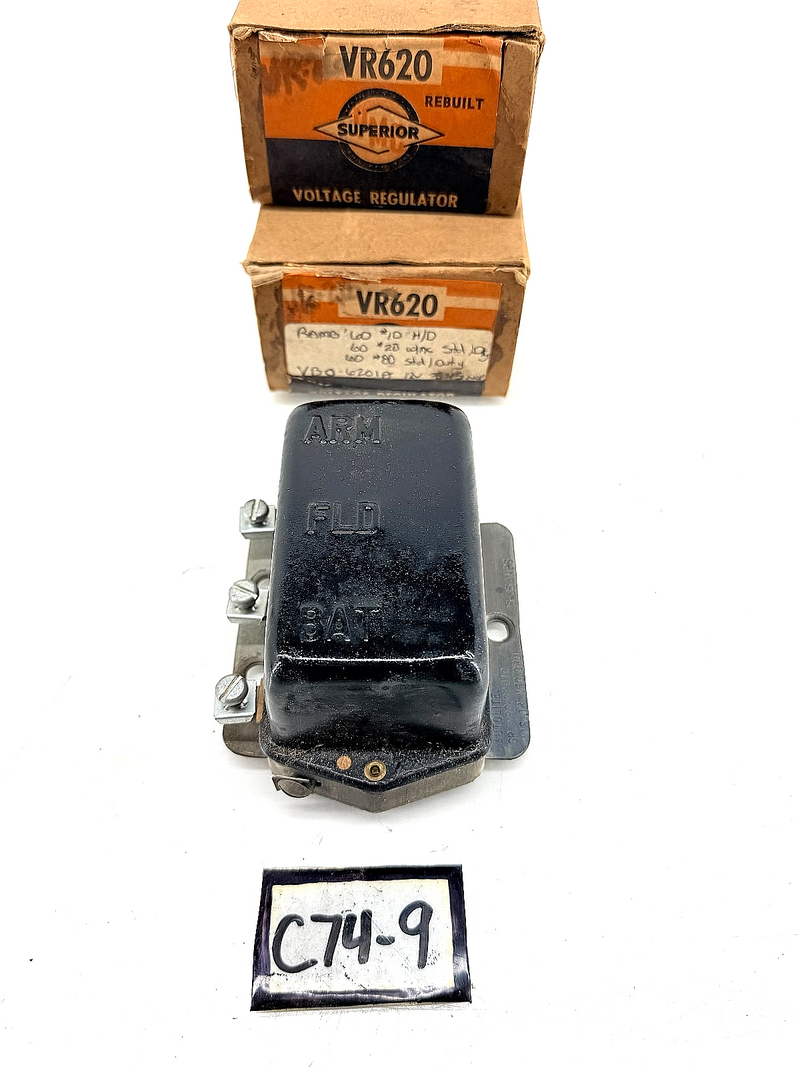 (1) NOS 1960 1961 AMC RAMBLER STUDEBAKER VOLTAGE REGULATOR 12V VR620 C74-9