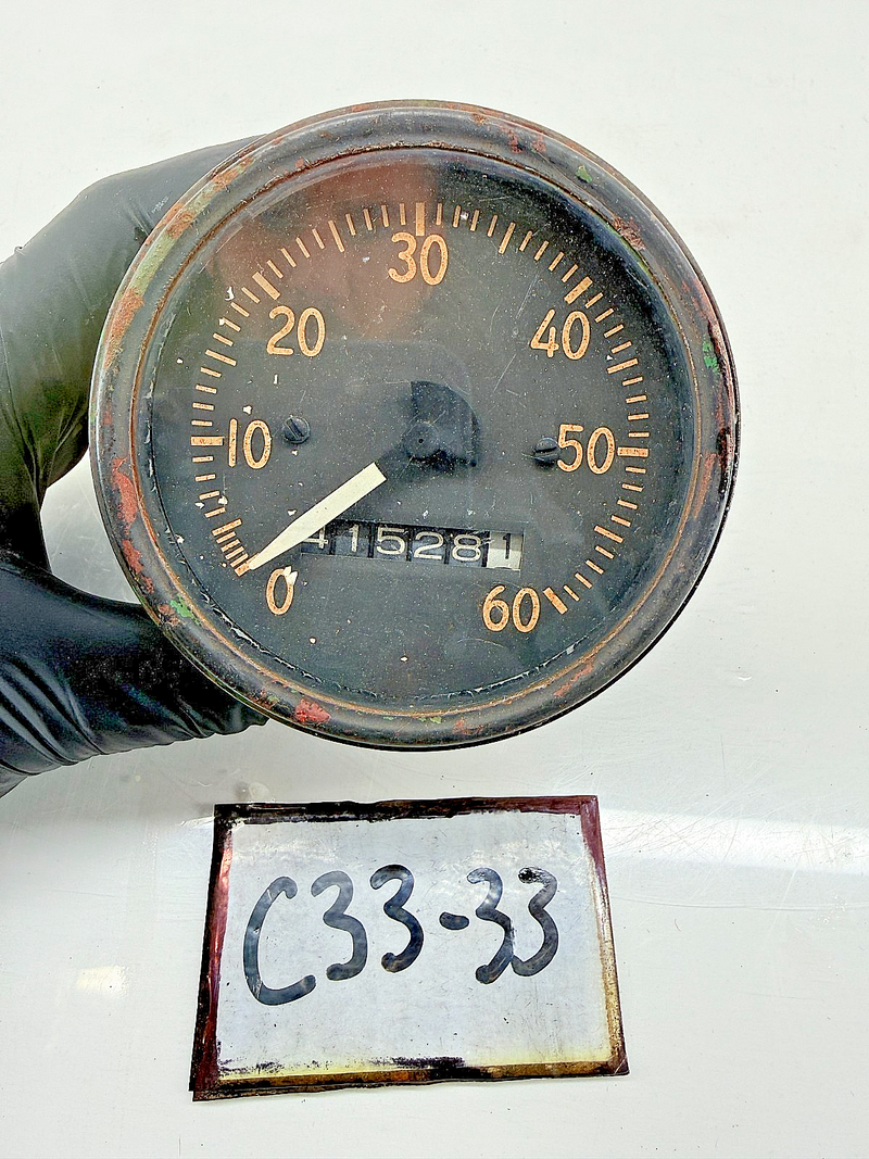 OEM 1946 - 64 Willys Jeep CJ2A CJ3A CJ3B GPW MB Speedo Speedometer 60MPH C33-33