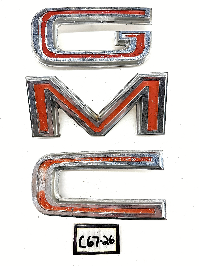 Vintage 1967 - 1978 GMC TRUCK & VAN Hood Grill Emblems C67-26