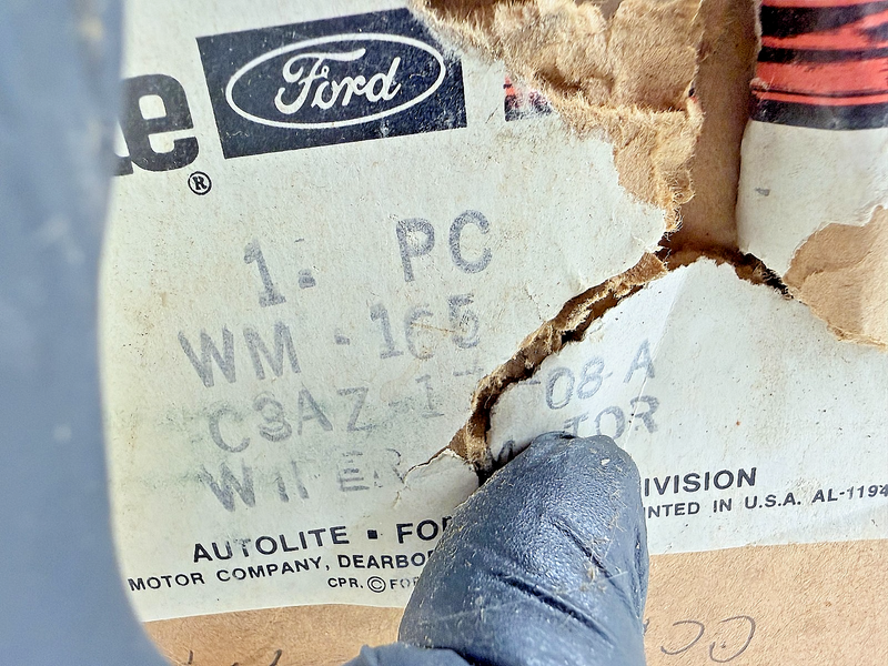 OEM 1963 1964 Ford Galaxie Two Speed Wiper Motor C3AZ-17508-B C50-12