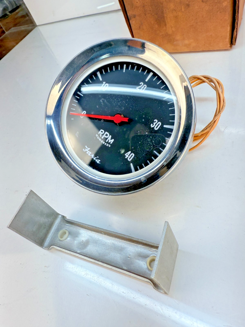 Vintage Original NOS 1960's Faria Tachometer 4,000 4K RPM B62-12