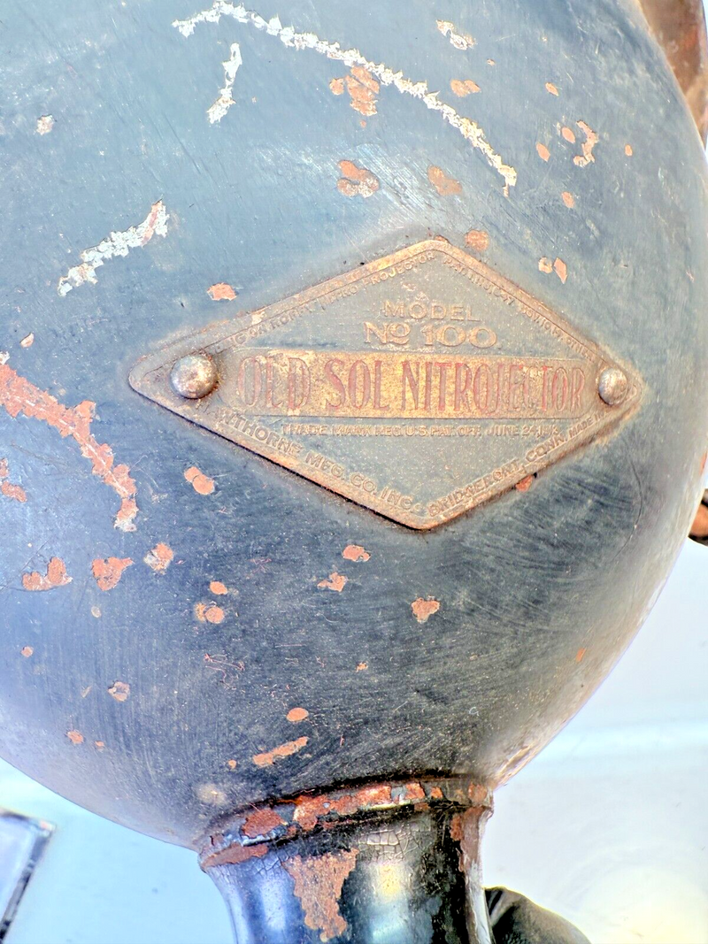 VINTAGE OLD CAR Search Light Old Sol Nitrojector Model# 100 PRE 1920's B58-2