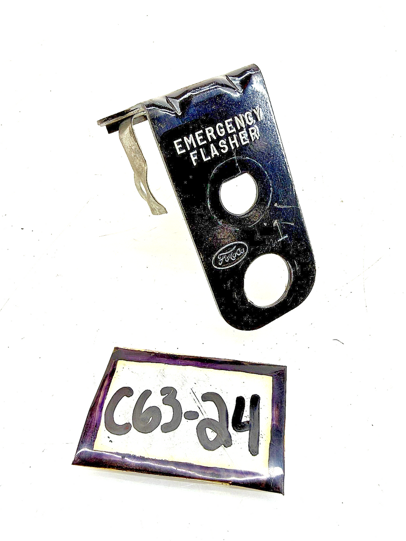 NOS 1961 - 1966 FORD /  MERCURY Emergency Warning Flasher Switch Plate Mount C63