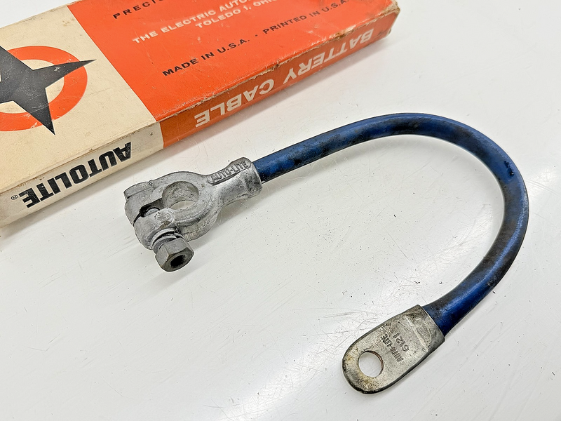 NOS Original Autolite Ford Blue Battery Cable Type 1-6121 C65-25