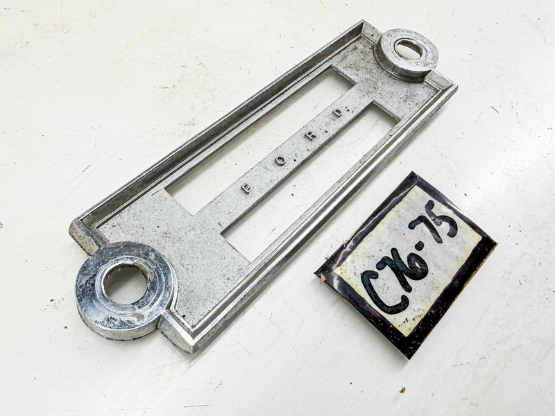 OEM 1963 1964 FORD GALAXIE RADIO BEZEL CHROME FACEPLATE C4AA-18842 C76-175