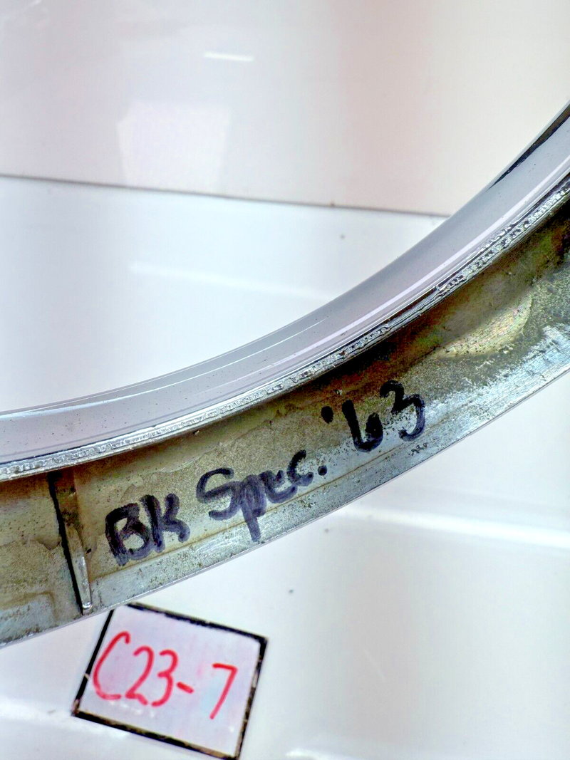 OEM 1963 Buick Special  Inner Headlamp Headlight Chrome Bezel 5954315 63 C23-7