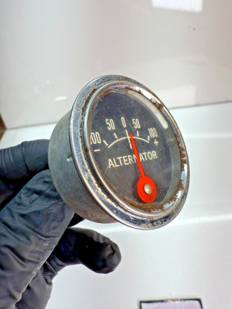 Vintage Ammeter Alternator Gauge Auto, Tractor, Marine 100-0-100 610556 B8-3