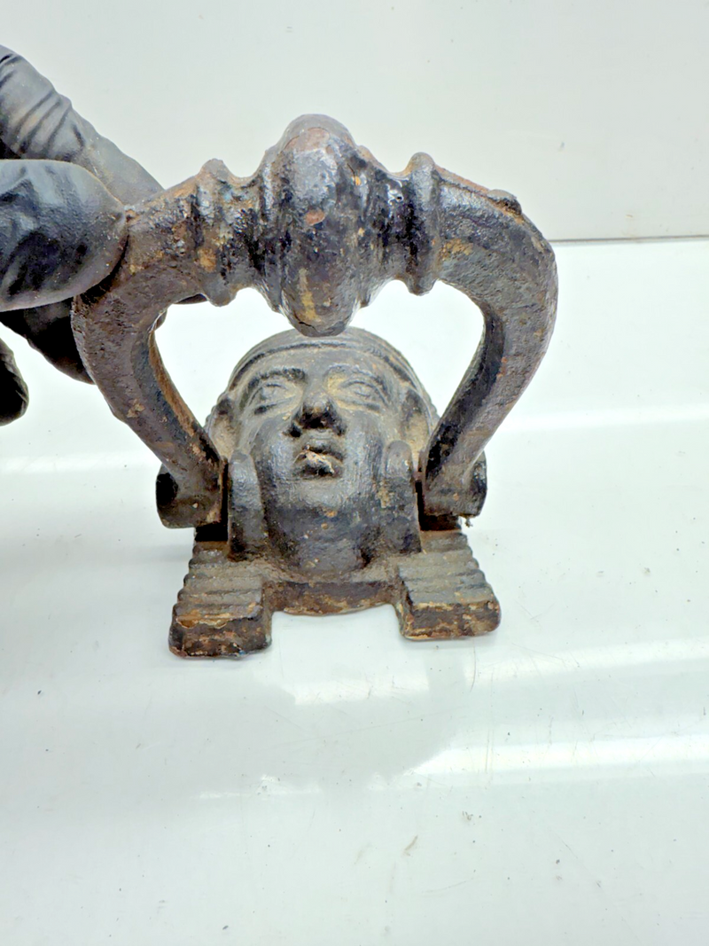 VINTAGE Cast 19TH CENTURY Egyptian Revival Door Knocker Sphinx B68-7