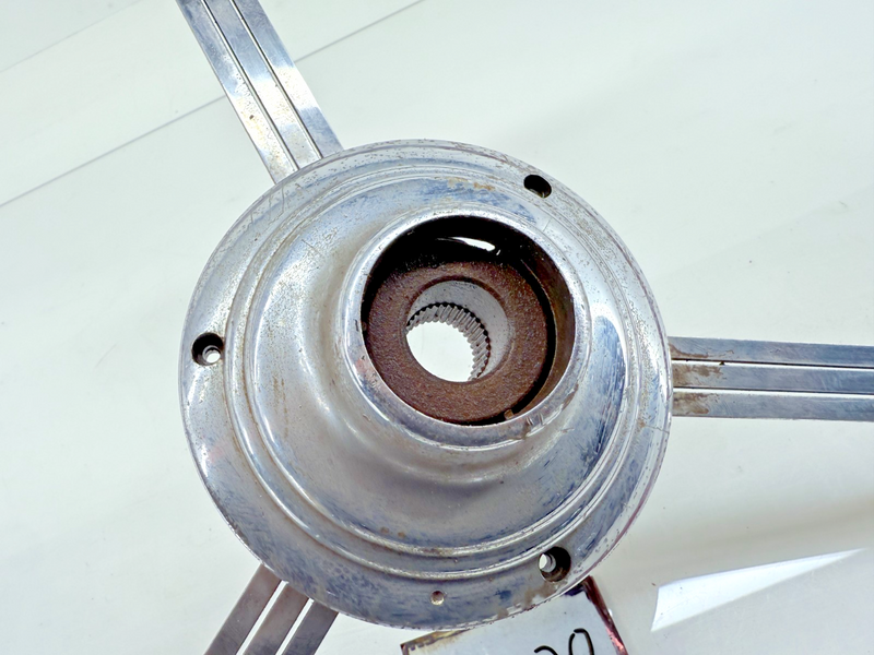 Vintage ORIGINAL 1939 BUICK 8 EIGHT CHROME Flat Bar BANJO STEERING WHEEL SW-20