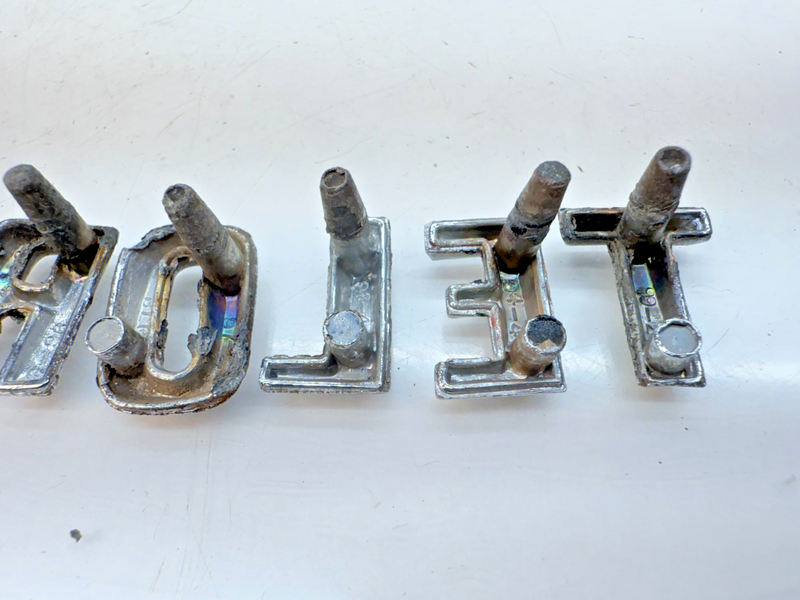 OEM 1960 1961 Chevy Impala Bel Air Chrome HOOD LETTERS "CHEVROLET" 60 61 E5-73