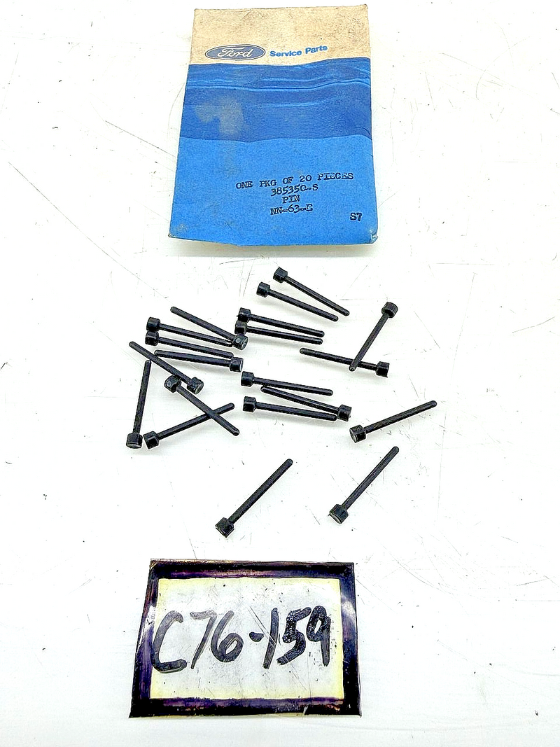NOS 1960s - 1970s FORD PLASTIC PIN SET PKG OF 20 385350-S C76-159