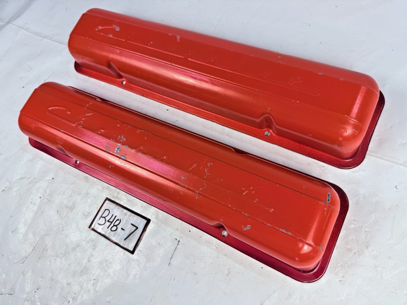 OEM 1959 -1968 Chevy Corvette Impala Nova 283 327 Valve Covers Script 1960 B48-7
