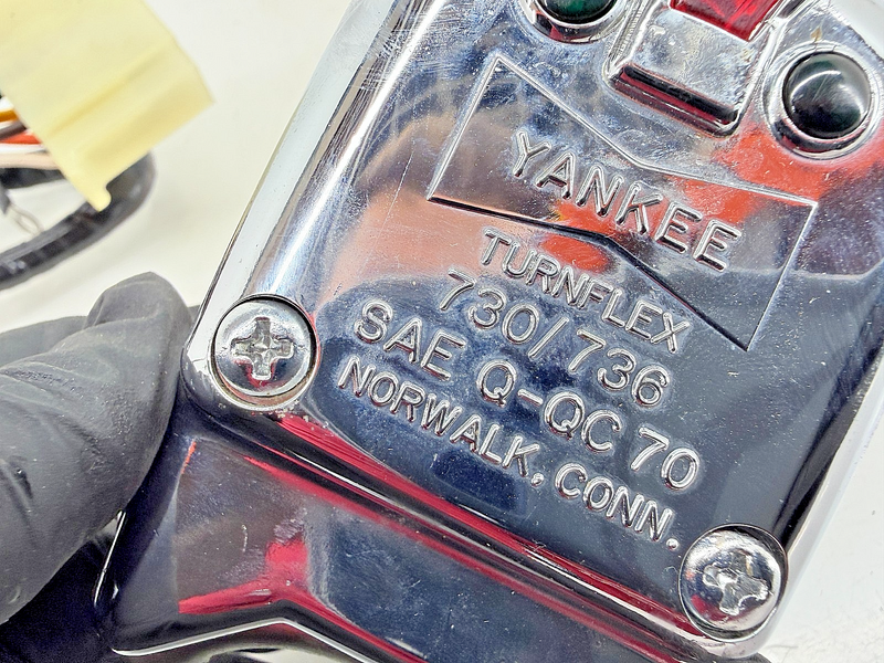 Vintage Original YANKEE TURNFLEX 730 / 736 Chrome Turn Signal Switch C37-53