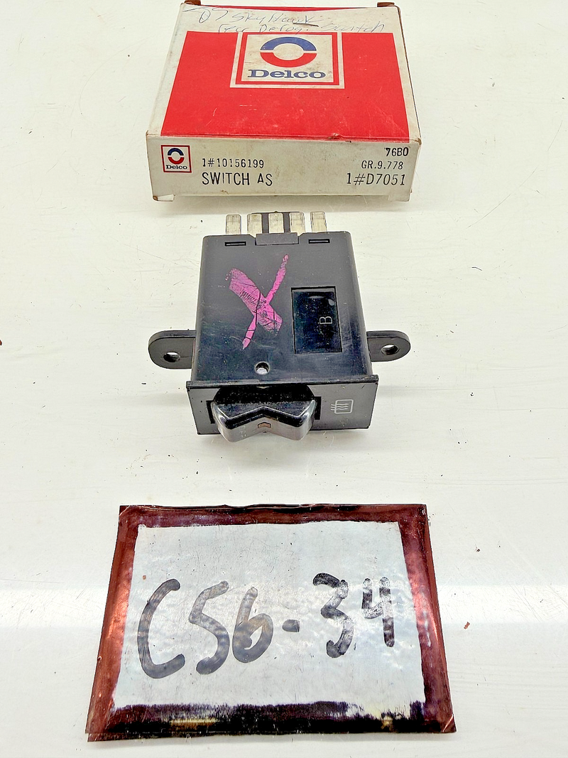NOS GM 1982 1983 Cadillac Rear Defog Switch 10156199 C56-34