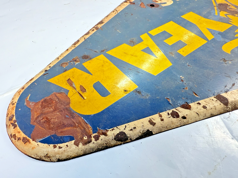 Vintage 1959 Goodyear Tires Gas Station Metal Sign 28" x 13.5" Chevy Ford Dodge