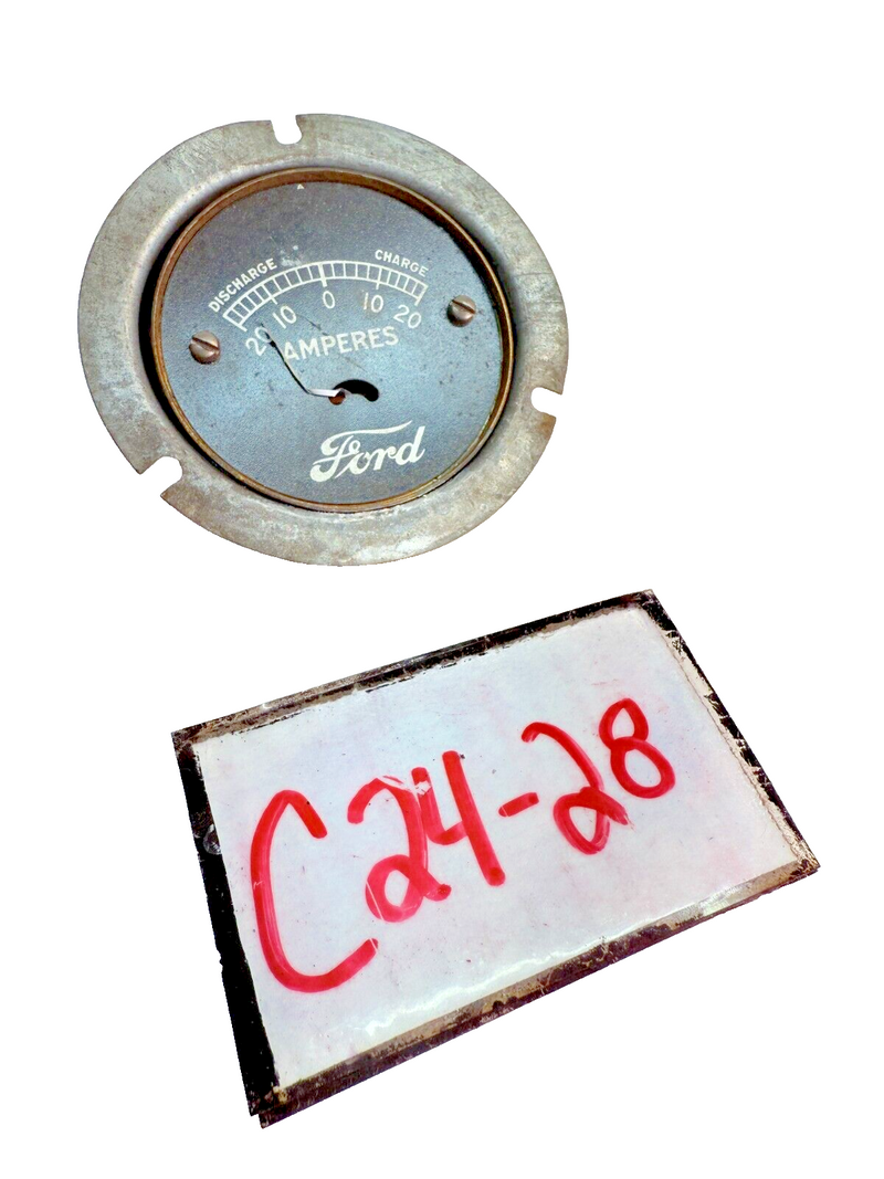 Vintage Original Antique Ford Model "A" / "T" AMPERES GAUGE AMP C24-28