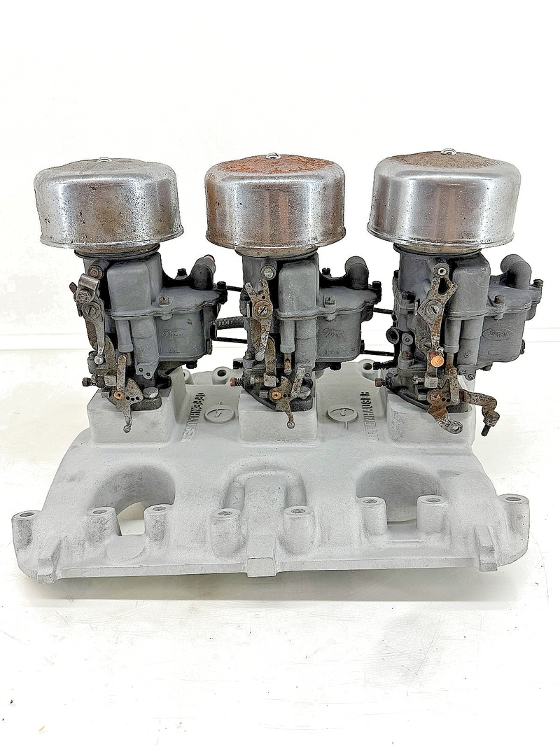 1956 1957 Offenhauser 3615 Tri-Power Intake Manifold Dodge Red Ram Hemi 315 325