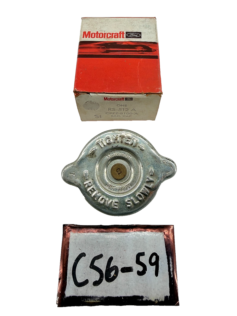 NOS 1965 - 1976 Mustang Ford Mercury SBF BBF Radiator Cap C9ZZ-8100-A C56-59