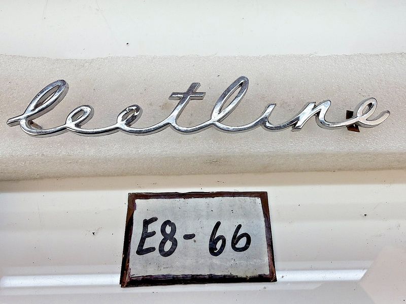 Original 1941 - 1948 Chevy FLEETLINE Trunk Lid EMBLEM / NAME PLATE GM E8-66