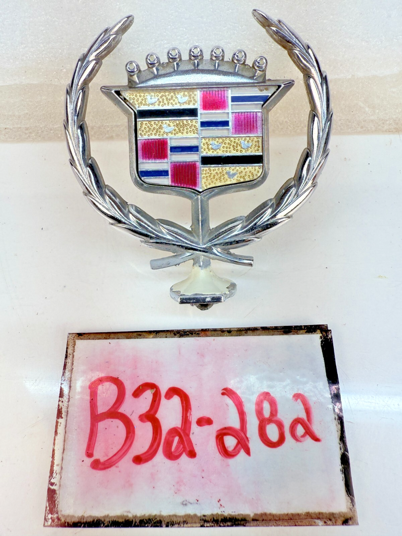 Vintage Cadillac Shield Emblem OEM 1960s 1970s 1980s Hood Ornament B32-282