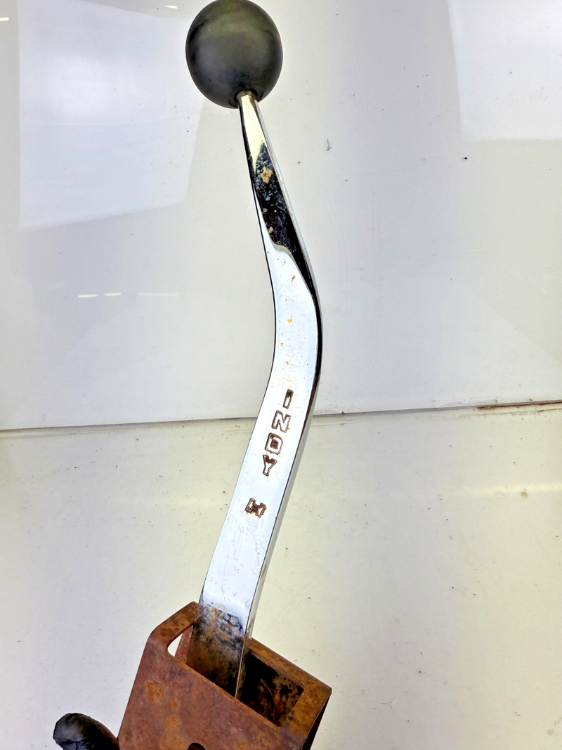 VINTAGE ORIGINAL HURST INDY SHIFTER STICK HANDLE CHROME  & KNOB C26-8