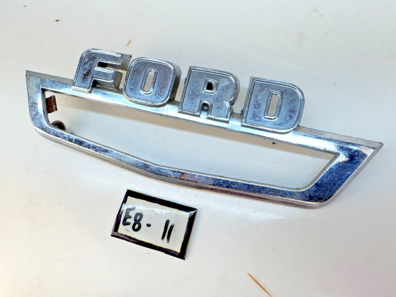OEM 1964 FORD PICKUP TRUCK CHROME HOOD SIDE EMBLEM C4TB-16A652-B E8-11