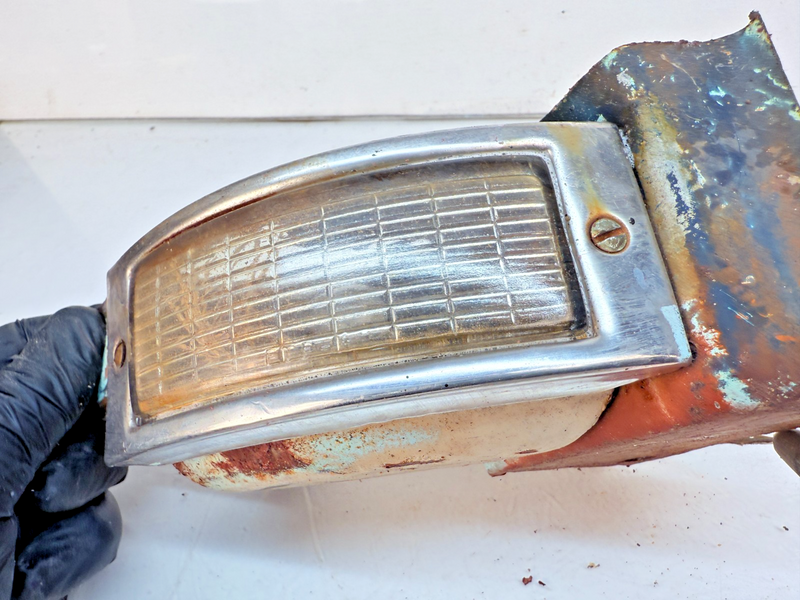 OEM 1948 1949 1950 Ford Pickup Truck F100 Parking Light Bezel Lens Stainless C27