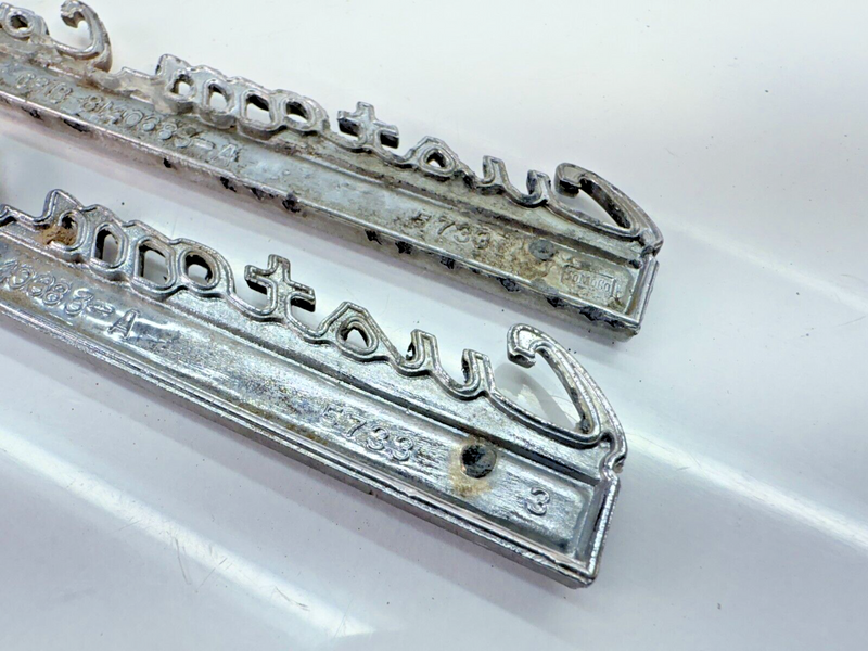 OEM 1968 - 1972 Ford Custom Cab Truck Emblem Badge PAIR Custom B32-173