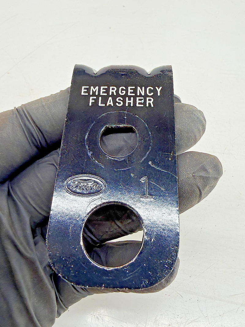 NOS 1961 - 1966 FORD /  MERCURY Emergency Warning Flasher Switch Plate Mount C63