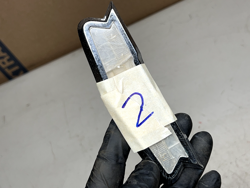 OEM 1960 Chevrolet Impala Chrome Trunk Emblem Trim V8 60 B24-2