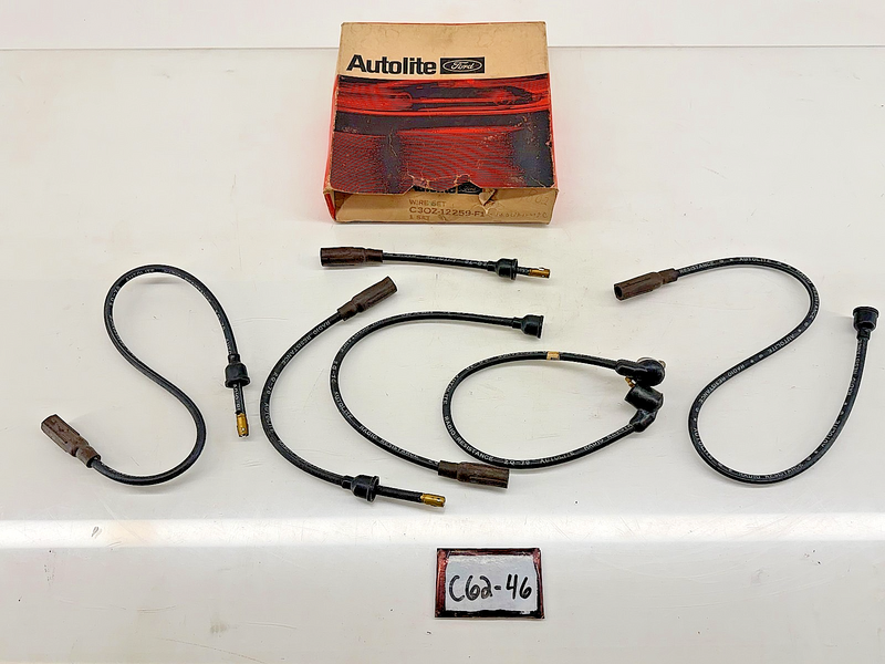 NOS 1963 Ford Galaxie 352 390 406 FE V8 Spark Plug Wire Set C3OZ-12259-F1 C62-46