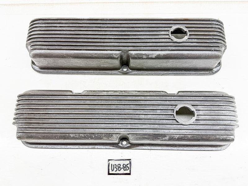 VINTAGE CAL CUSTOM FORD FE 390 427 FINNED ALUMINUM VALVE COVERS 40-1018 U3B-85