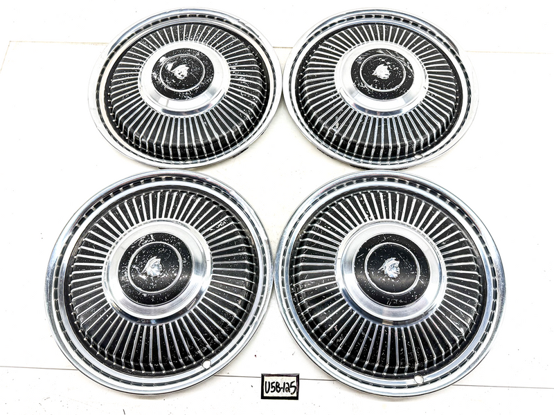Vintage 1965 MERCURY COMET WHEEL COVERS HUBCAPS SET TURBINE FIN U5B-125