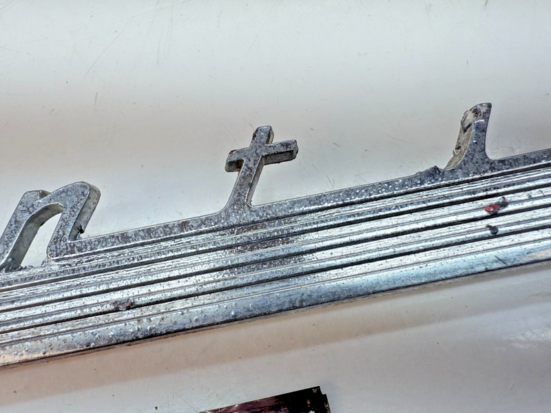 Vintage OEM 1955 Buick Century Script Emblem Badge E5-4