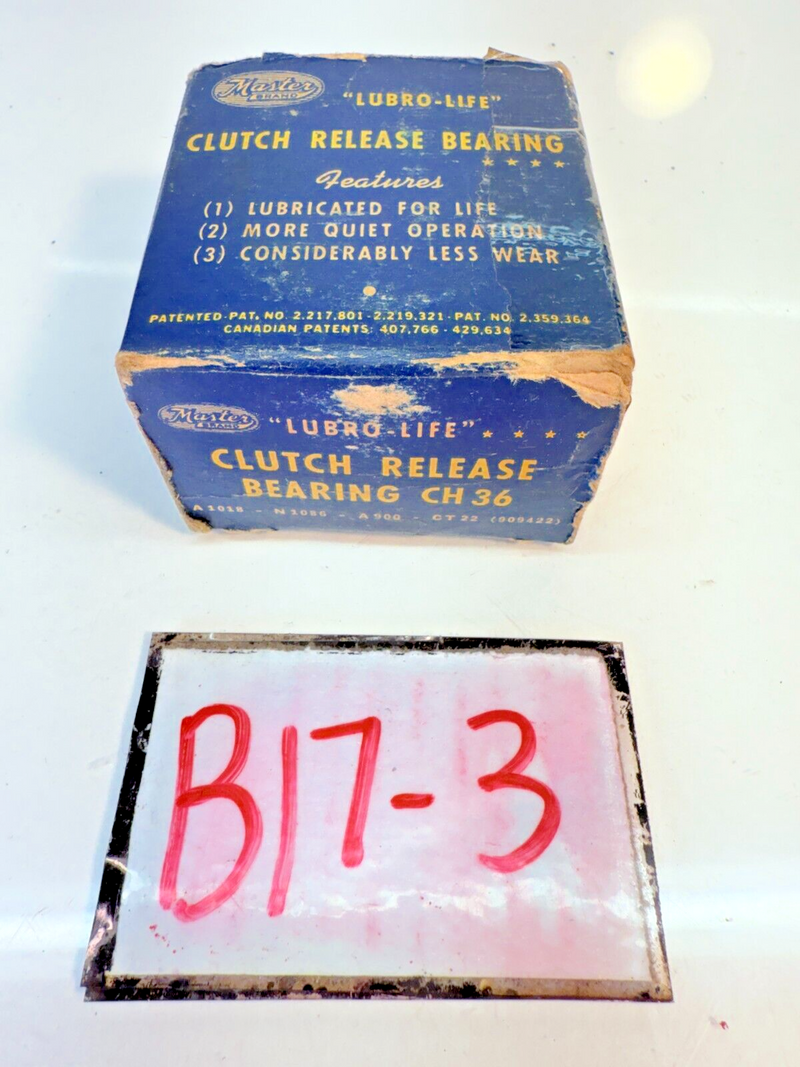 NOS 1938 - 1954  Chevy Clutch Throwout Bearing 909422 CH-36 B17-3