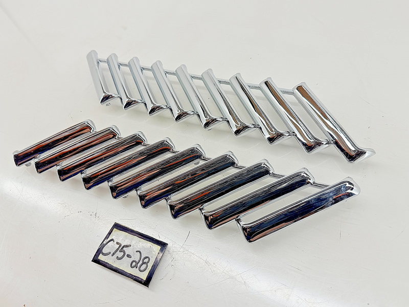 1955 1956 1957 Ford Thunderbird T Bird Chrome Fender Louvres Trim Pair C75-28